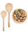 Grapat Kitchen Set - Yummy Happy Place - 2 Spoons/1 Bowl - 24 Pieces - Sustainable Wood Montessori Toys