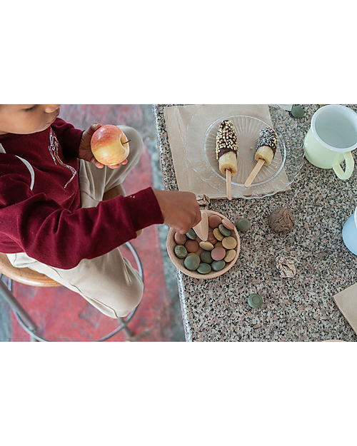 Grapat Kitchen Set - Yummy Happy Place - 2 Spoons/1 Bowl - 24 Pieces - Sustainable Wood Montessori Toys