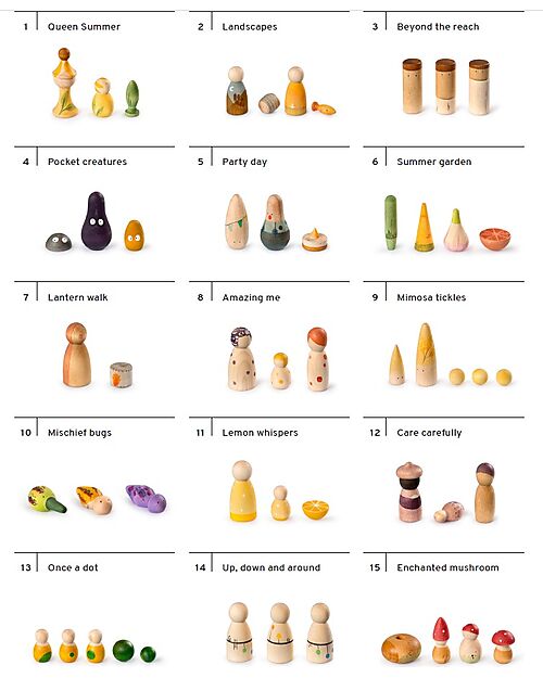 Grapat Lucky Lucky Surprise Box - Third Edition - 15 Sustainable Wooden Sets Montessori Toys