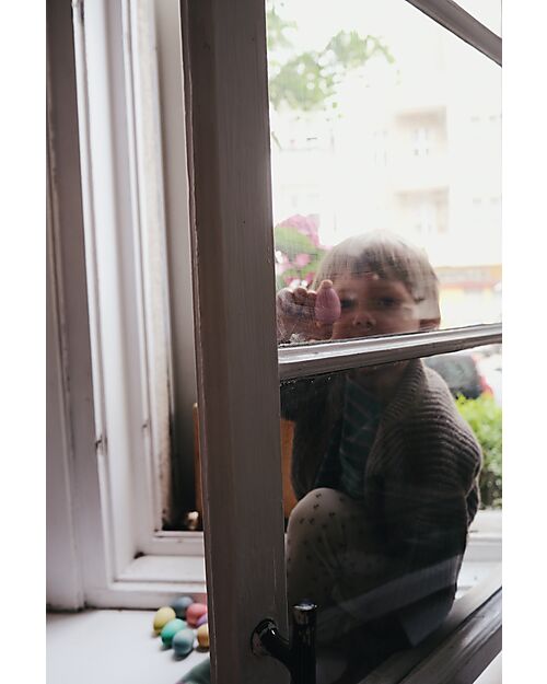 Grapat Mandala Eggs - 12 Pieces in the Shape of Eggs - Rainbow - Sustainable Wood Montessori Toys