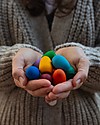 Grapat Mandala Rainbow - 36 Egg Shaped Pieces - Multicolored - Sustainable Wood Montessori Toys