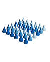Grapat Mandala Raindrop - 36 Pieces in the Shape of Water Drops - Blue - Sustainable Wood Montessori Toys
