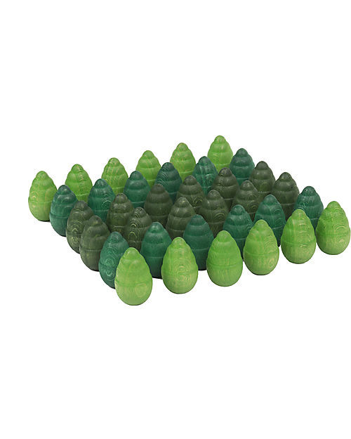 Grapat Mandala tree - 36 Tree Shaped Pieces - Green - Sustainable Wood Montessori Toys