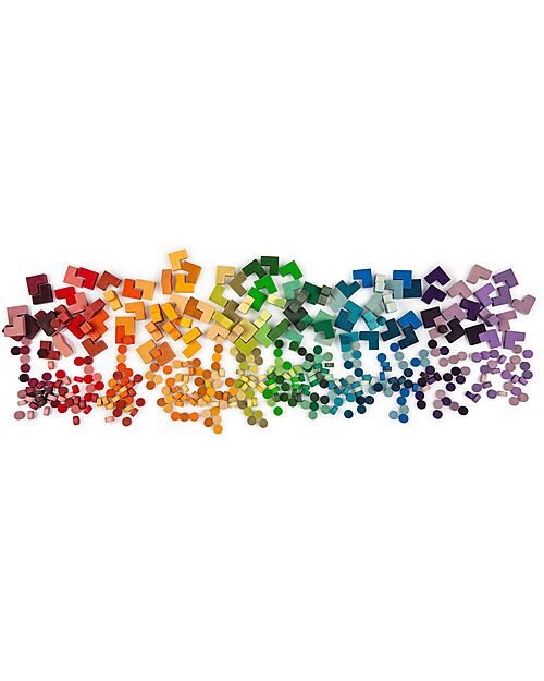 Grapat Mis Match and Bloom Set - 400 Colorful Wooden Pieces Montessori Toys