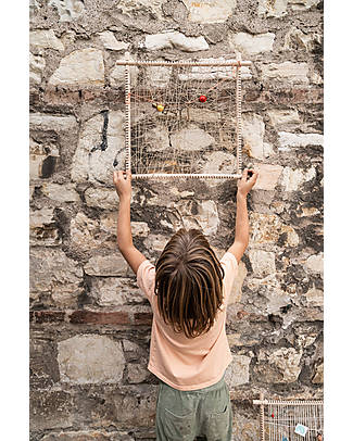 Grapat Nature and Memory Frame - 4 Sticks a Ball of Hemp Thread - Sustainable Wood Montessori Toys