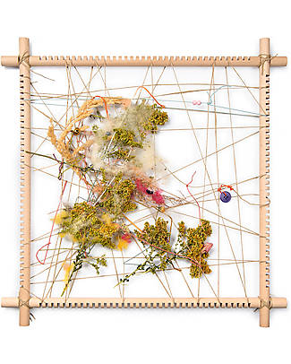Grapat Nature and Memory Frame - 4 Sticks a Ball of Hemp Thread - Sustainable Wood Montessori Toys