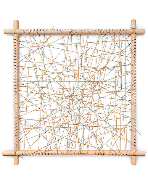 Grapat Nature and Memory Frame - 4 Sticks a Ball of Hemp Thread - Sustainable Wood Montessori Toys