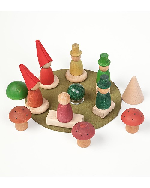 Grapat Nins of the Forest - Rainbow Colour - Sustanable Wood Montessori Toys