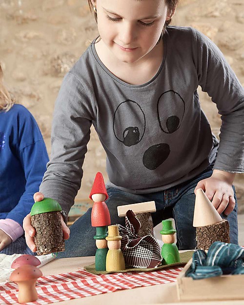 Grapat Nins of the Forest - Rainbow Colour - Sustanable Wood Montessori Toys