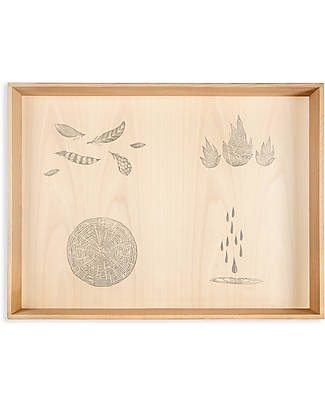 Grapat Play Box - Natural - Sustainable Wood - Display the 4 Elements of Nature Montessori Toys