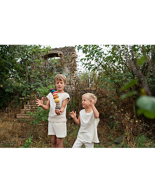 Grapat Serendipity Stacking Tower - 8 Pieces - Sustainable Wood Montessori Toys