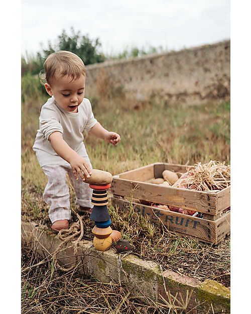 Grapat Serendipity Stacking Tower - 8 Pieces - Sustainable Wood Montessori Toys
