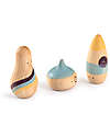 Grapat Set of 3 characters Hooray! - Multicolor - Sustainable Wood Montessori Toys