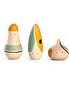 Grapat Set of 3 characters Wow! - Multicolor - Sustainable Wood Montessori Toys