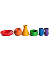 Grapat Set Pots - 6 Pots - Rainbow Colours - Sustainable Wood Montessori Toys