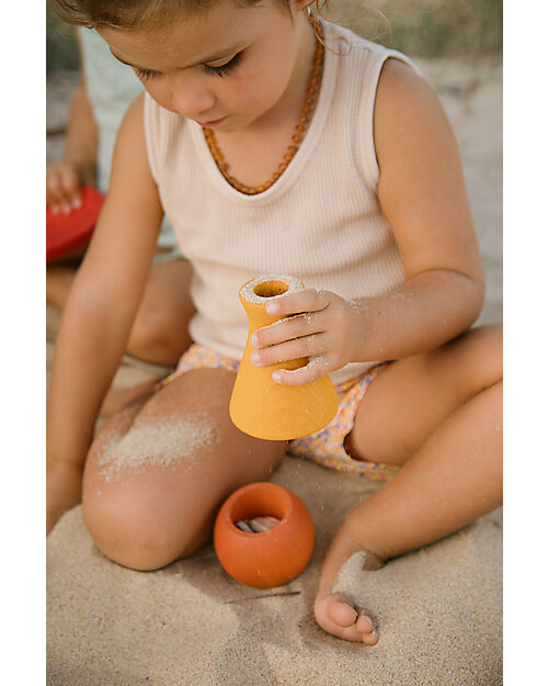Grapat Set Pots - 6 Pots - Rainbow Colours - Sustainable Wood Montessori Toys