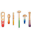 Grapat Set Tools - 6 Tools - Rainbow Colours - Sustainable Wood Montessori Toys