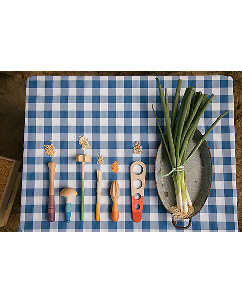 Grapat Set Tools - 6 Tools - Rainbow Colours - Sustainable Wood Montessori Toys