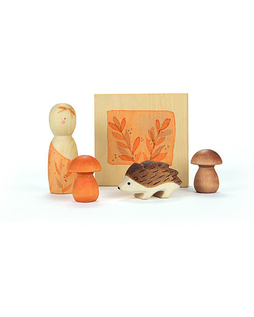 Grapat Set Wooden Figures - Hello Autumn - Sustainable Wood Montessori Toys