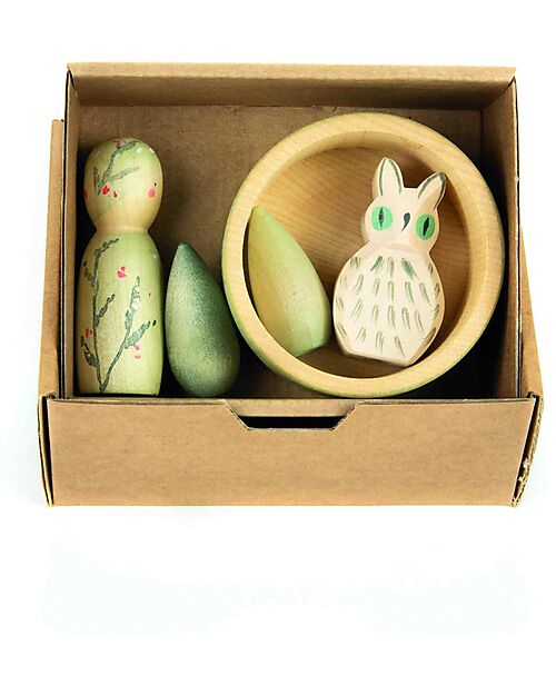 Grapat Set Wooden Figures - Hello Winter - Sustainable Wood Montessori Toys