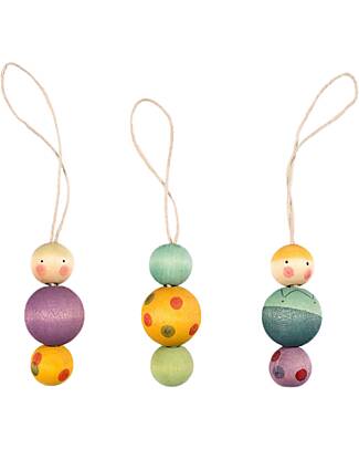 Grapat Snowy Buddy Christmas Ornament - 3 Pieces - Sustainable Wood Advent Calendars
