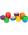 Grapat The Bowls and the Balls - Rainbow Colours - Sustainable Wood Montessori Toys