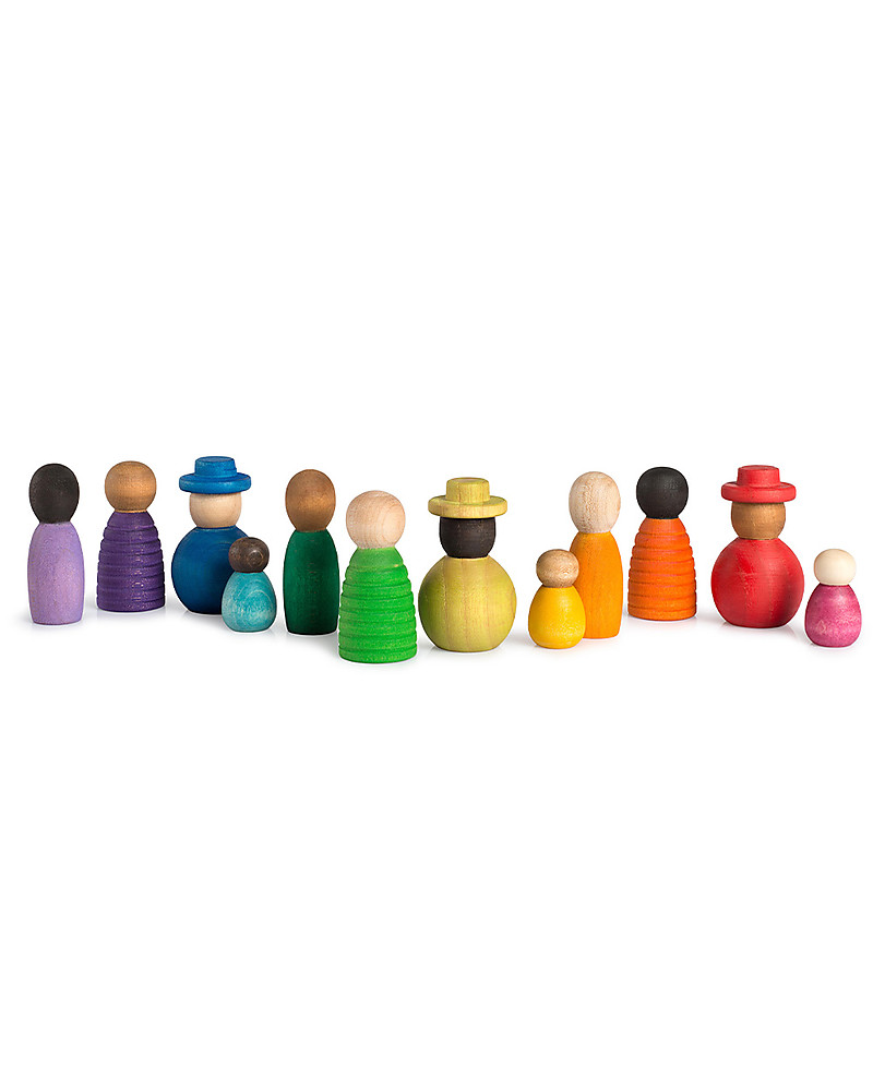 Grapat Together Set Of 12 Nins Multicolored Sustainable Wood Unisex Bambini