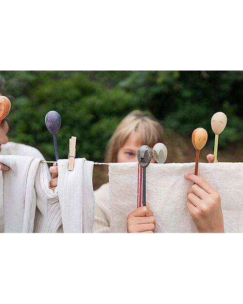 Grapat Twin-Souls Puppets - Set 6 Double-Face Puppets - Sustainable Wood Montessori Toys