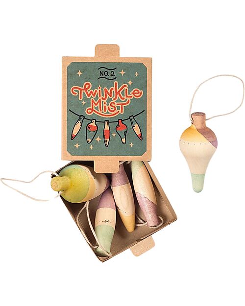 Grapat Twinkle Mist Christmas Ornament - 3 Pieces - Sustainable Wood Advent Calendars