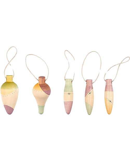 Grapat Twinkle Mist Christmas Ornament - 3 Pieces - Sustainable Wood Advent Calendars