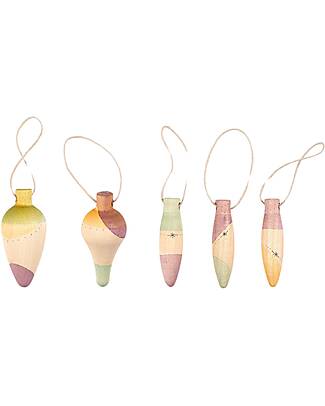 Grapat Twinkle Mist Christmas Ornament - 3 Pieces - Sustainable Wood Advent Calendars