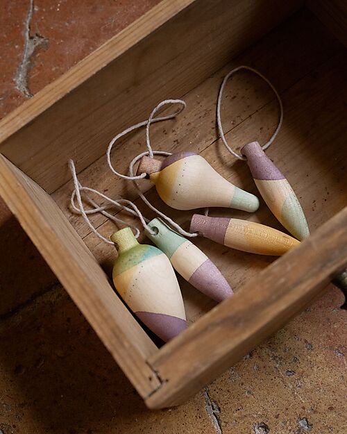 Grapat Twinkle Mist Christmas Ornament - 3 Pieces - Sustainable Wood Advent Calendars