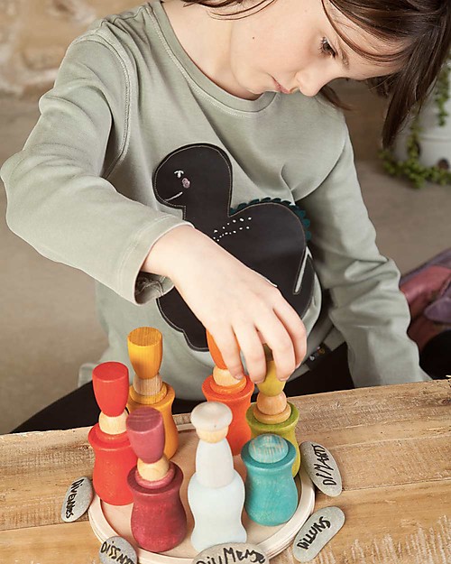 Grapat Weekly Calendar of the 7 Moons - Rainbow Colour - Sustainable Wood Montessori Toys