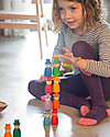 Grapat Wizards Nins with Hats, Rainbow Colour 12 pieces - Sustainable Wood Montessori Toys