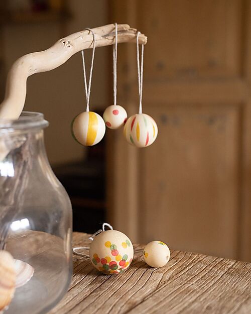 Grapat Wonder Balls Christmas Ornament - 3 Pieces - Sustainable Wood Advent Calendars