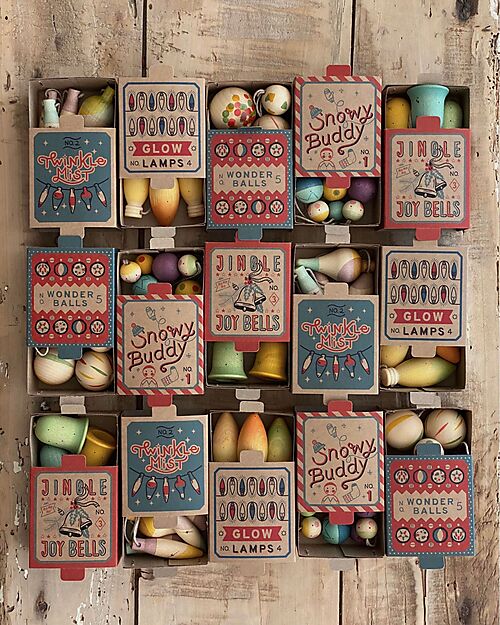 Grapat Wonder Balls Christmas Ornament - 3 Pieces - Sustainable Wood Advent Calendars