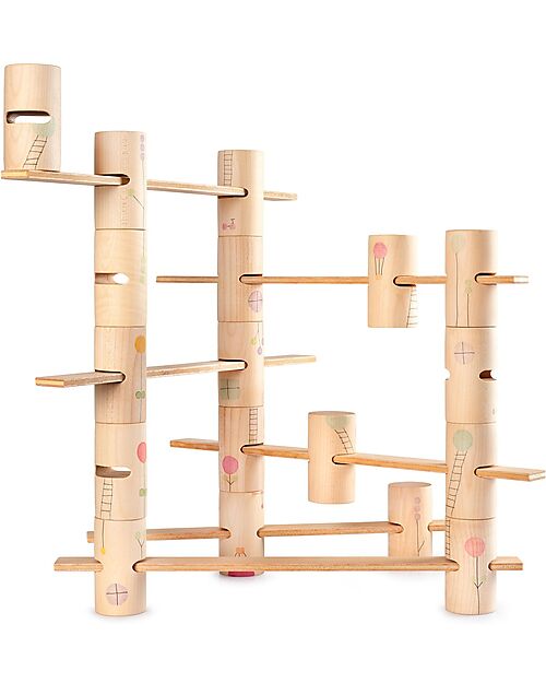 Grapat Woodland Set - 18 Tubes - 9 Walkways - Sustainable Wood Montessori Toys