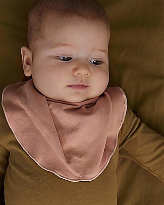 Gray Label Baby Bib - Rustic Clay - GOTS Organic Cotton - Super Soft! Bandana Bibs