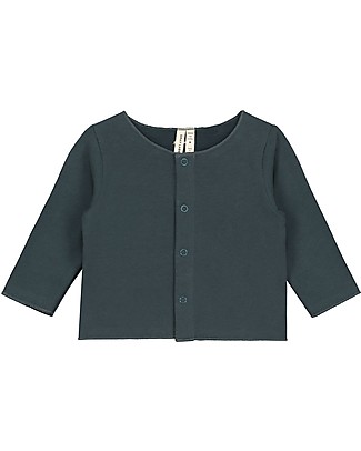 Gray Label Baby Cardigan - Blue Grey - Elasticated Organic Cotton Cardigans