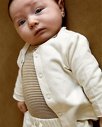 Gray Label Baby Cardigan - Cream - Elasticated Organic Cotton Cardigans