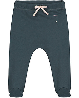 Gray Label Baby Footies, Blue Grey - Organic Cotton Trousers
