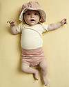 Gray Label Baby Onesie - Mellow Yellow/Cream Stripes - Organic Cotton Short Sleeves Bodies