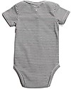 Gray Label Baby Onesie, Nearly Black/Cream Stripes - Organic Cotton Short Sleeves Bodies
