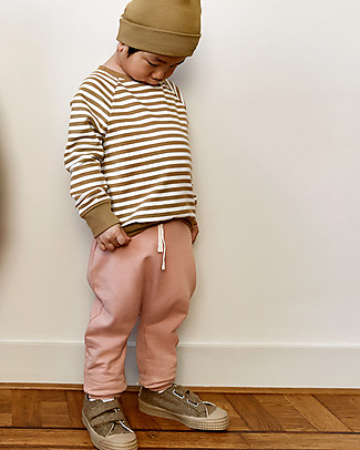 Gray Label Baby Pants - Rustic Clay - Elasticated Organic Cotton Fleece Trousers