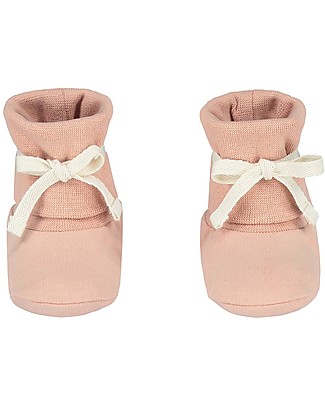 Gray Label Baby Ribbed Booties Vintage Pink - Softest Organic Cotton Slippers