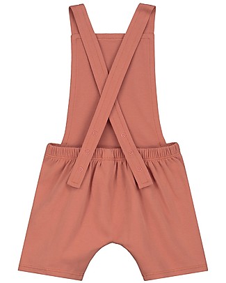 Gray Label Baby Short Salopette - Faded Red - Organic cotton Dungarees