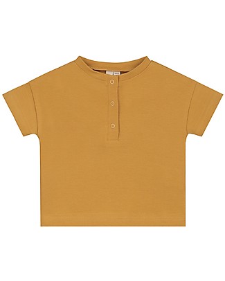Gray Label Baby Short Sleeves Tee Henley - Mustard Long Sleeves Tops