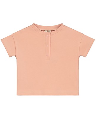 Gray Label Baby Short Sleeves Tee Henley - Rustic Clay Long Sleeves Tops