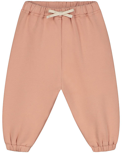 Gray Label Baby Track Pants - Rustic Clay - Organic Cotton Fleece GOTS Trousers