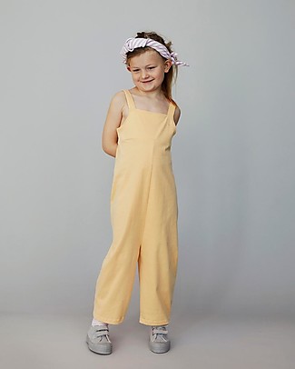 Gray Label Boxy Playsuit - Apricot - 100% Organic Cotton Jersey GOTS Dungarees